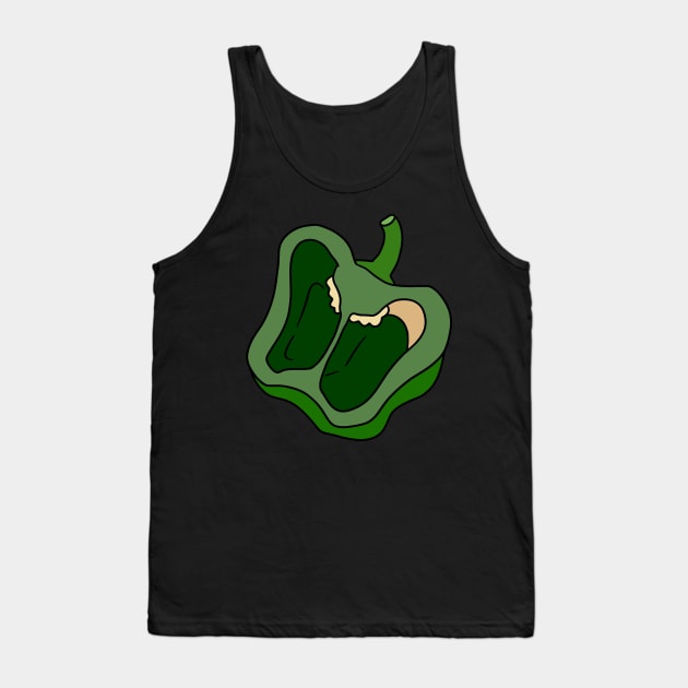 Green Bell Pepper Half Slice Tank Top by saradaboru